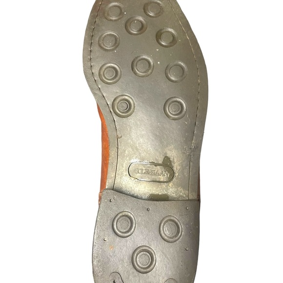 Cole Haan Bragano Italy Brown Leather Dainite Buckle Loafers Size 12 - Picture 4 of 10